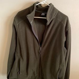 Olive Green White Sierra Full Zip Jacket